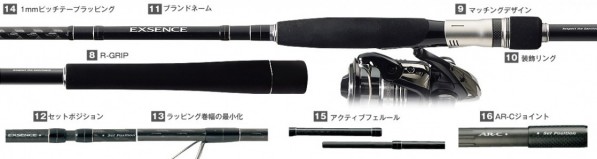 Спиннинг Shimano EXSENCE S810M RF (Длина 269 см.тест 6-28 гр.)